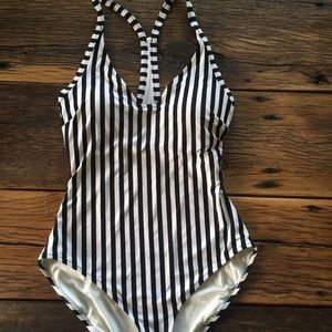 Striped one piece bathing suit!